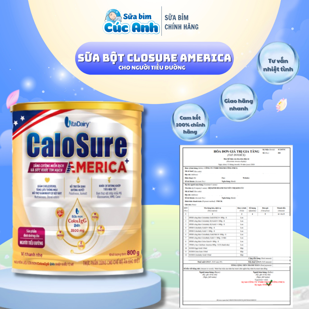 Sữa Bột Calosure America dành cho người tiểu đường (800g) | Shopee Việt Nam