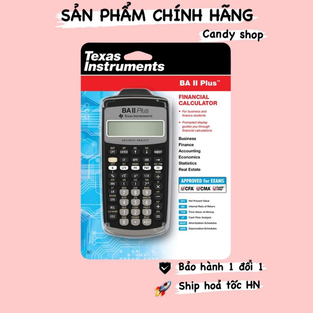Máy tính Tài chính, CFA, FRM - Texas Instruments BA II Plus | Shopee ...