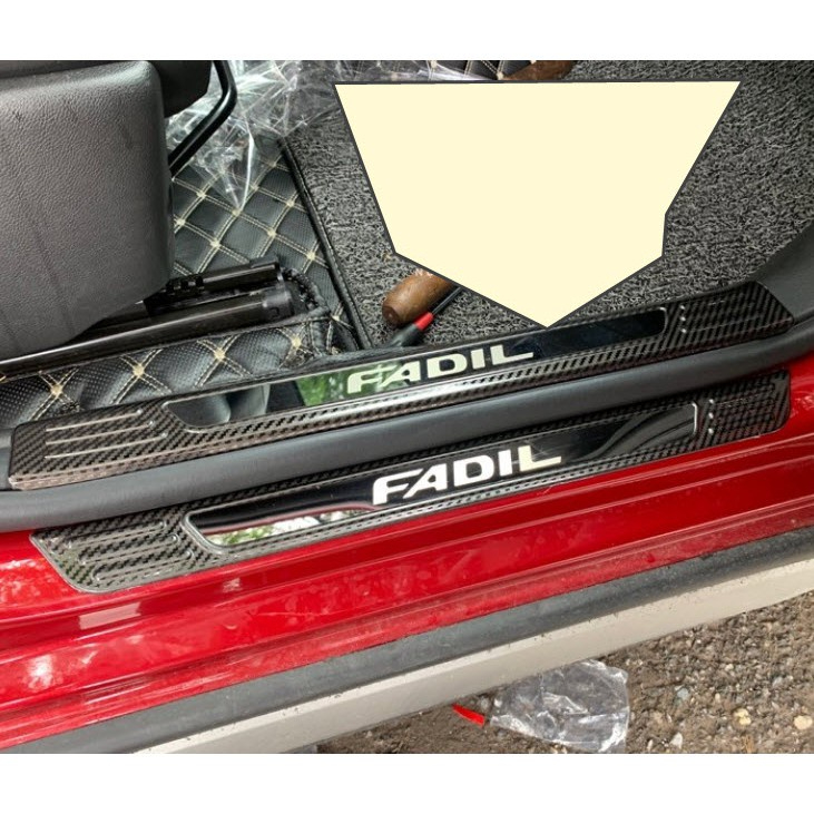 Ốp bậc cửa Fadil, nẹp bước chân Vinfast Fadil 2020, Chất liệu thep Carbon cao cấp