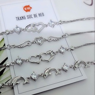 Tặng hộp Lắc tay khắc s925 xinh xắn Trang sức Bé Heo