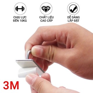 [COMBO 10] Móc số 7 dán tường chịu lực inox 304,móc treo tường siêu dính trong suốt treo đồ đa năng,  MÓC INOX