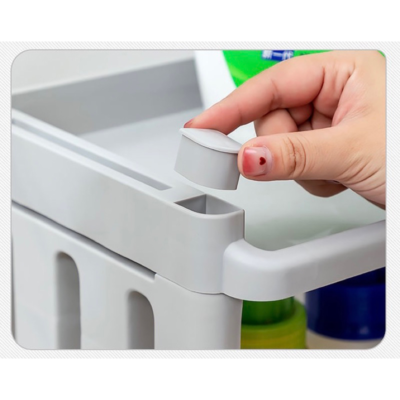 Kệ nhà tắm nhà bếp để đồ đa năng đựng nước giặt đồ dùng có bánh xe đẩy