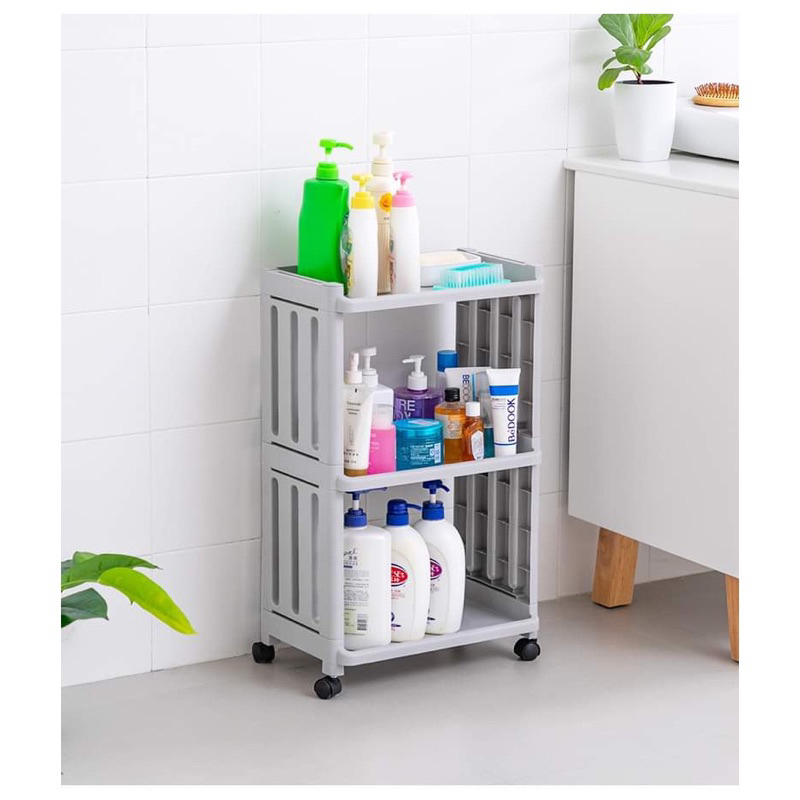 Kệ nhà tắm nhà bếp để đồ đa năng đựng nước giặt đồ dùng có bánh xe đẩy