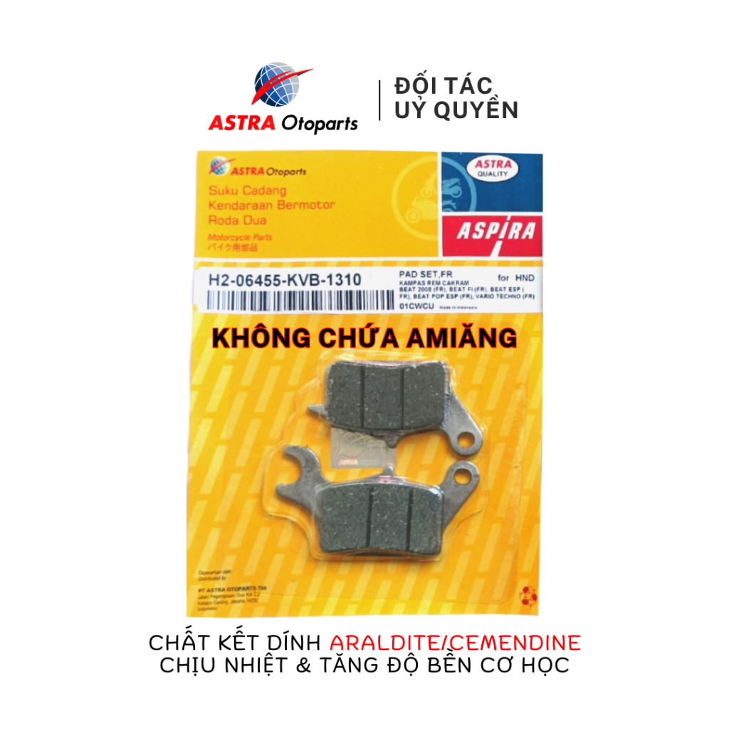 Má phanh dầu (bố thắng đĩa) Airblade mã H2-06455-KVB-1310 | Shopee Việt Nam