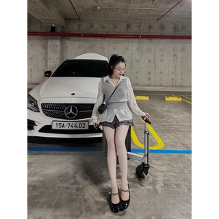 Sét sơ mi 2  chi tiết Gile mix siêu Hót New 2023