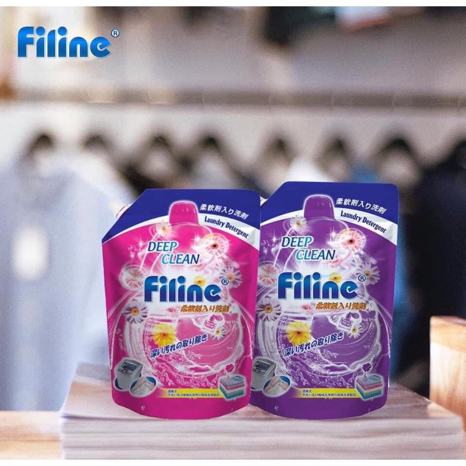 Nước giặt Filine túi 2000ml lưu hương lâu, không hại da tay, nguyên liệu mùi hương Pháp. công nghệ Nhật Bản
