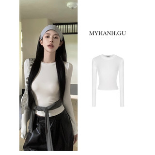 Áo ôm tay dài cổ tròn basic (0A18)- MYHANH.GU
