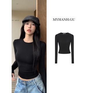 Áo ôm tay dài cổ tròn basic (0A18)- MYHANH.GU