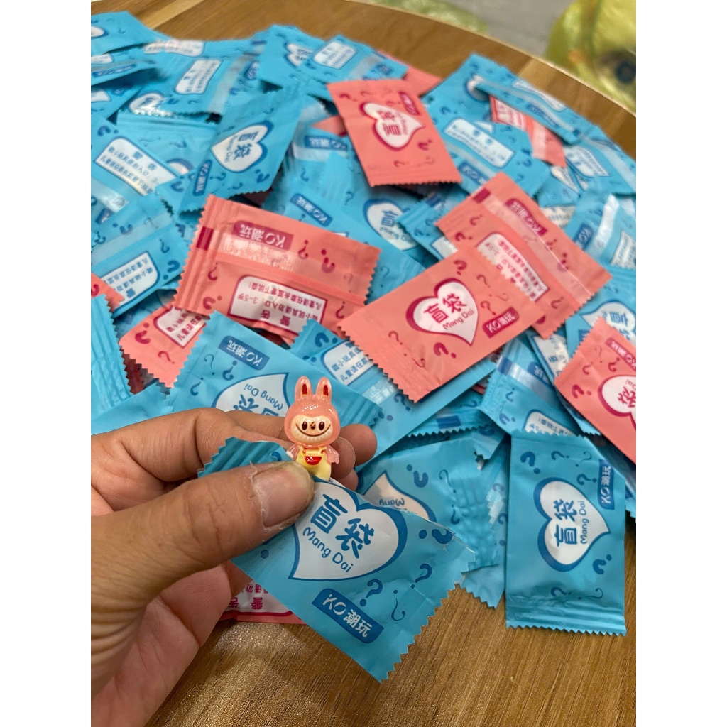 Túi mù mini Labubu, túi kẹo bóc quà bí mật blind bag kẹo bóc quà test nhân phẩm cho bé