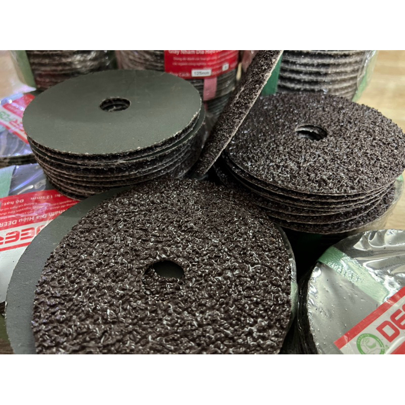 [Set 5 miếng] ĐĨA NHÁM TRÒN 100/125/150/180mm CÁT ĐEN LỚN P-16