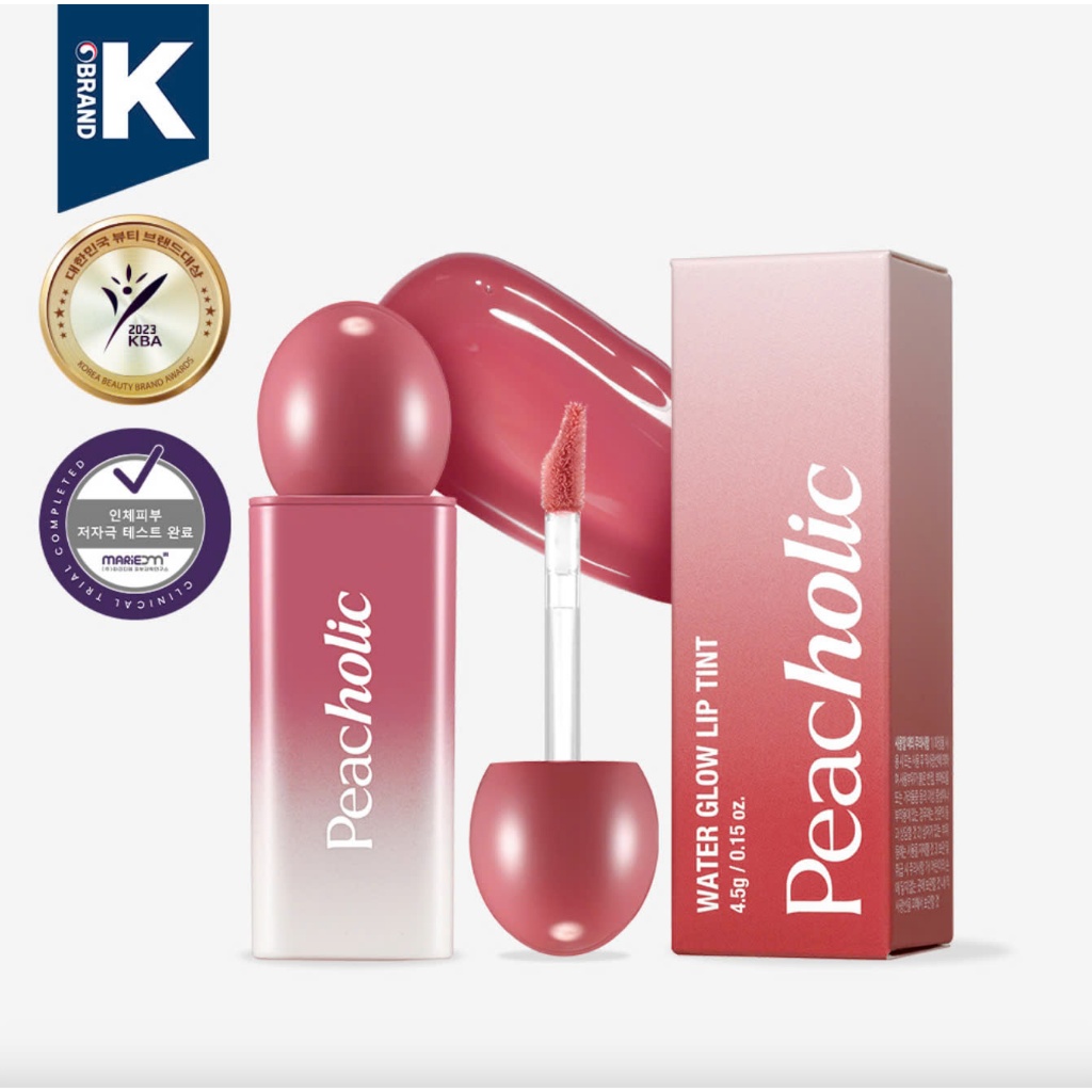 M55_ Son Tint Bóng Peacholic Water Glow Lip Tint Trang Điểm Môi (Có Nhiều Màu)