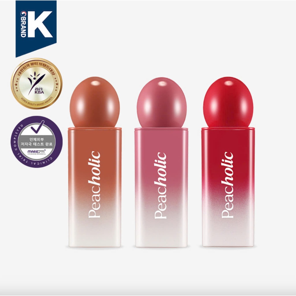 M55_ Son Tint Bóng Peacholic Water Glow Lip Tint Trang Điểm Môi (Có Nhiều Màu)