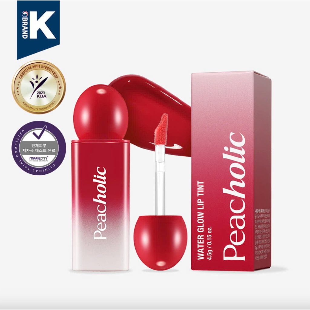 M55_ Son Tint Bóng Peacholic Water Glow Lip Tint Trang Điểm Môi (Có Nhiều Màu)