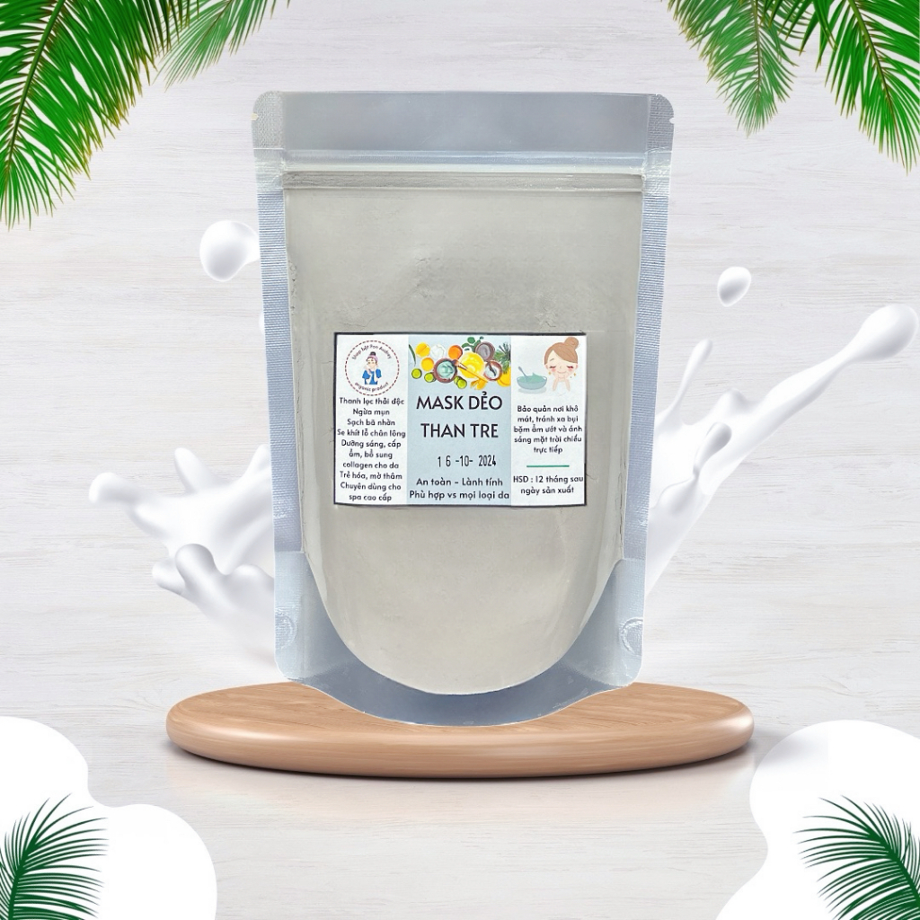 Mặt nạ dẻo than tre, mask dẻo than tre 1kg - thanh lọc thải độc, giảm ...