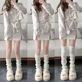 Tất ống chân dệt kim đủ size đủ màu phong cách y2k, tất dài mùa đông thời trang