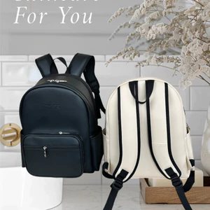 Balô da pu chống nước unisex size 42-31-13 cm