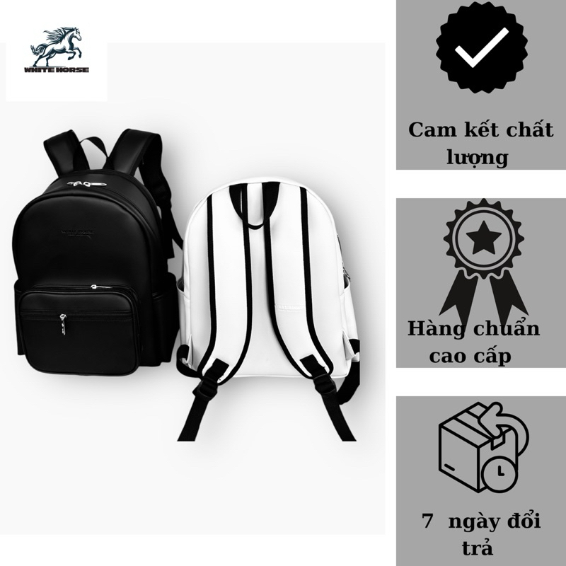 Balô da pu chống nước unisex kích thước 42-31-16 cm