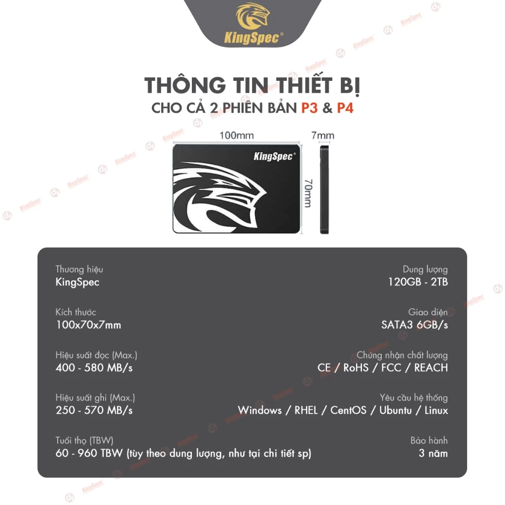 Ổ cứng SSD KingSpec 2.5 SATA III