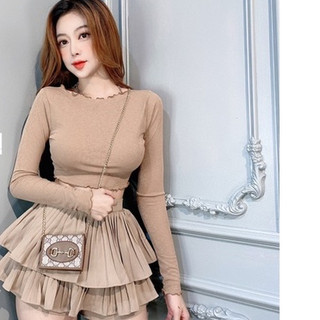 CHÂN VÁY 2 TẦNG DẬP LY (có quần)