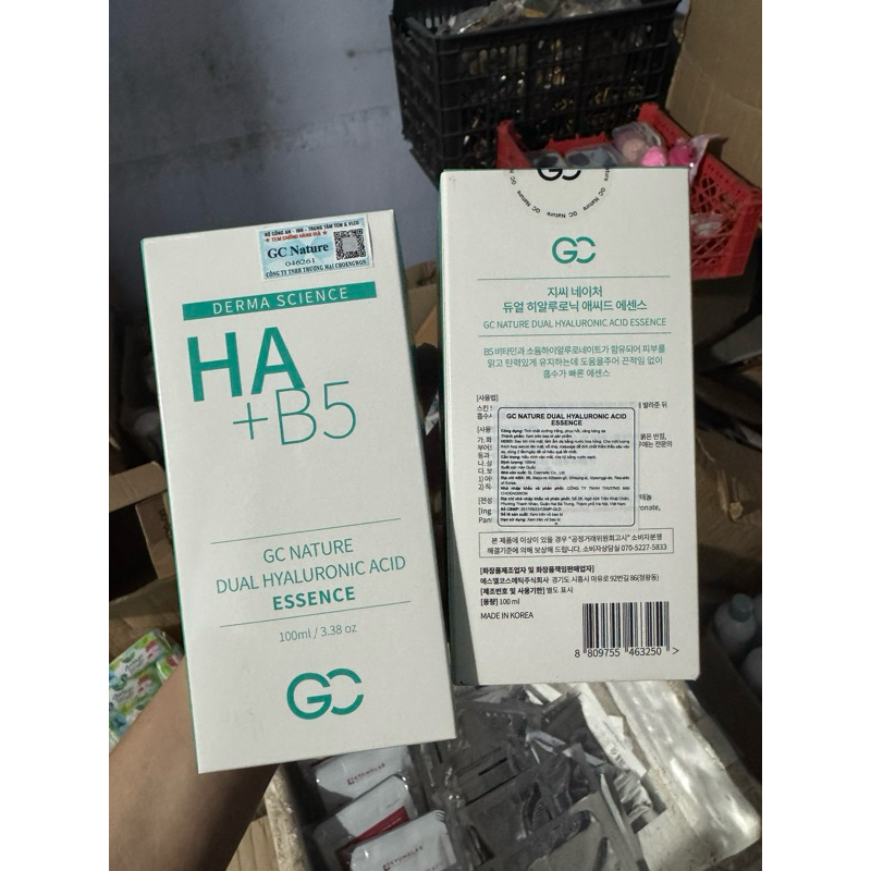 Serum Cấp Ẩm Phục Hồi Da HA + B5 GC Natura Dual Hyaluronic Acid Essence 100ml Hàn Quốc