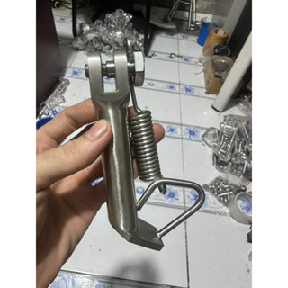 Chân Chống nghiêng inox 304hạ phuộc  các dòng xe (kèm ốc và lò so)