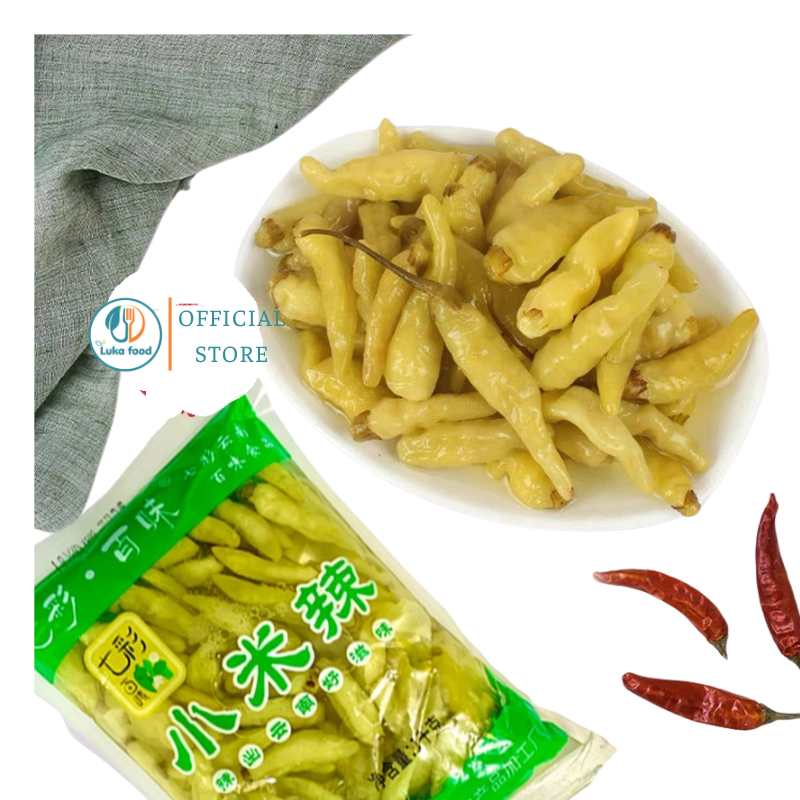 Ớt Xanh Ngâm Tứ Xuyên Gói 1kg Nội Địa Trung - Vị Cay Nồng, Giòn Tan, Ăn Kèm Đồ Nướng Siêu Ngon