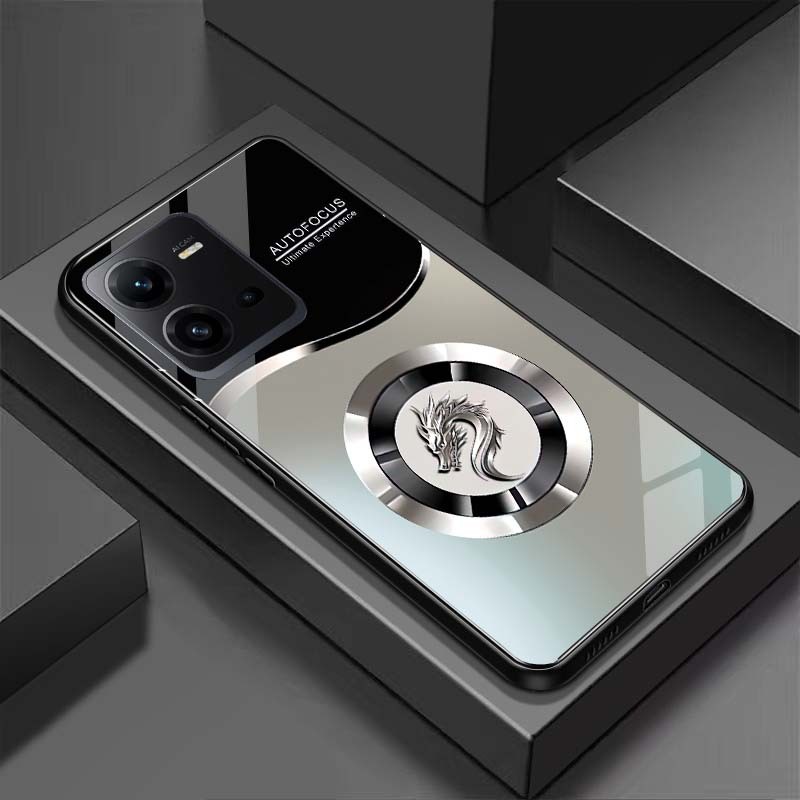 Ốp Lưng cho VIVO V25 5G, V25E 5G Mặt lưng kính cường lực, cao cấp Họa tiết