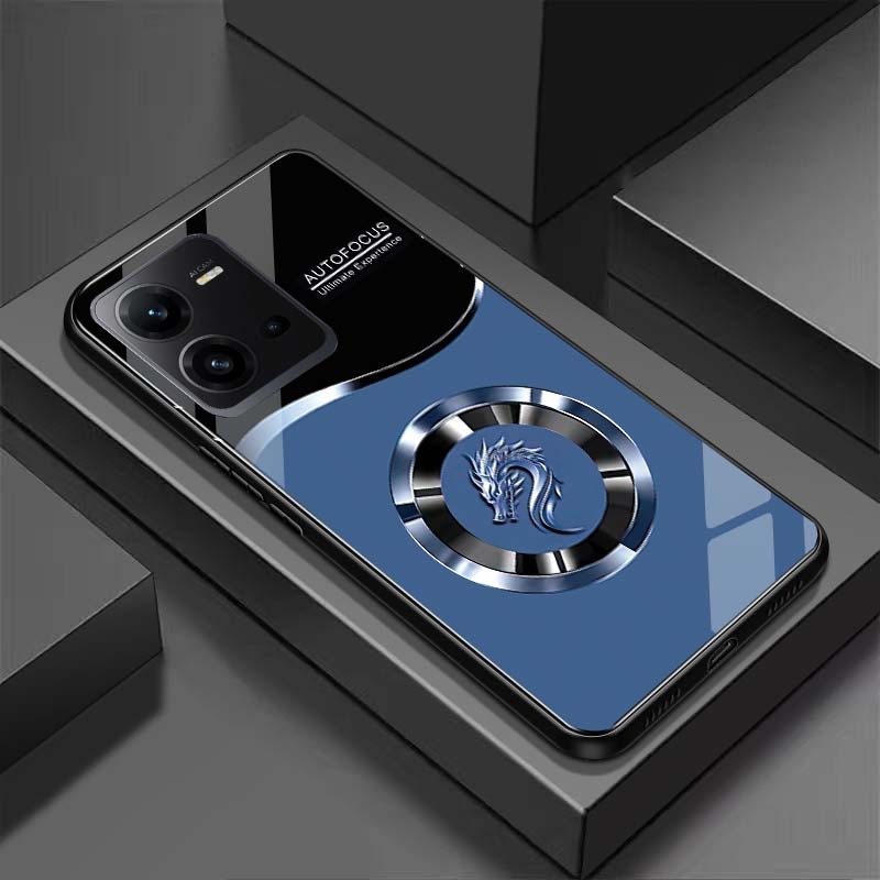 Ốp Lưng cho VIVO V25 5G, V25E 5G Mặt lưng kính cường lực, cao cấp Họa tiết