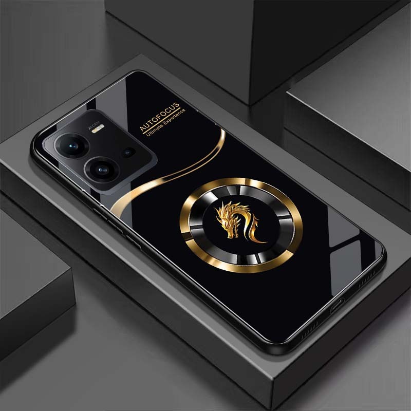 Ốp Lưng cho VIVO V25 5G, V25E 5G Mặt lưng kính cường lực, cao cấp Họa tiết