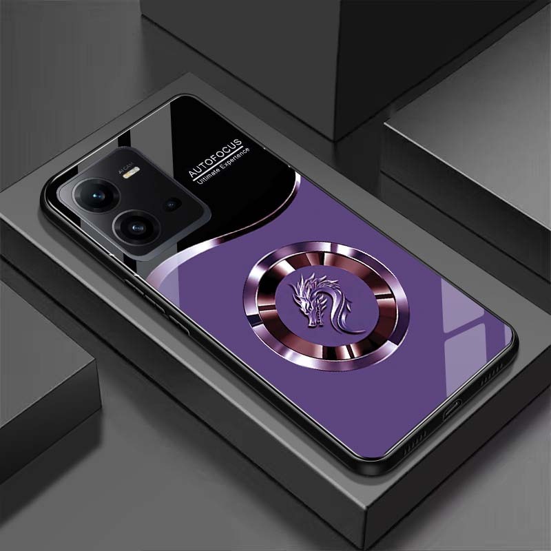 Ốp Lưng cho VIVO V25 5G, V25E 5G Mặt lưng kính cường lực, cao cấp Họa tiết