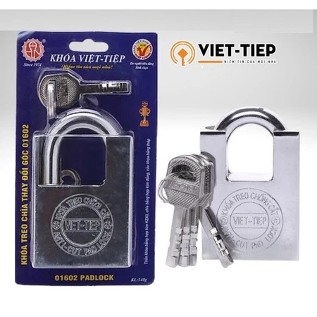 Ổ khóa Việt Tiệp chống cắt đủ các cầu 8, 10, 12 kèm 4 chìa khóa, khóa inox chống cắt Việt Tiệp