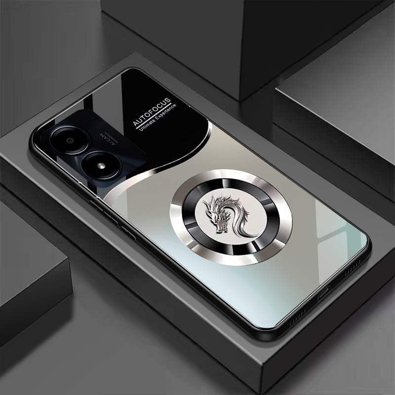 Ốp Lưng cho VIVO Y16, Y22, Y22S, Y55 2022 Mặt lưng kính cường lực, cao cấp Họa tiết