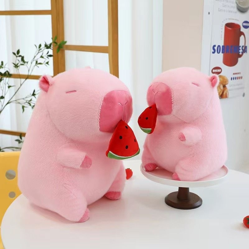 Gấu bông Capybara mũi kéo chậm, Capybara miêng dưa cute dễ thương size 30cm