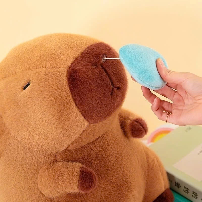 Gấu bông Capybara mũi kéo chậm, Capybara miêng dưa cute dễ thương size 30cm