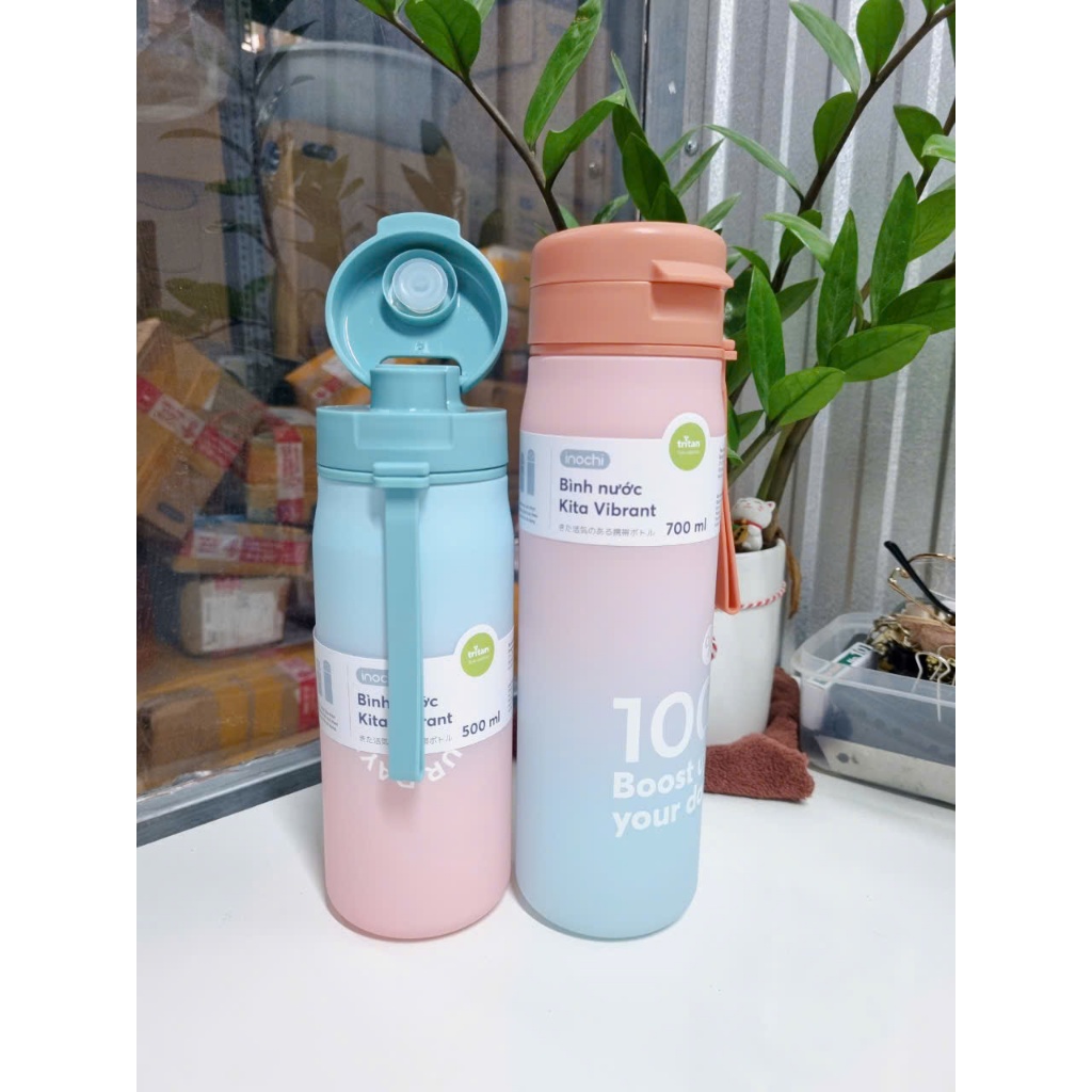 [MẪU MỚI] Bình nước Kita Vibrant INOCHI phong cách năng động, nhựa nguyên sinh an toàn dung tích 500ml và 700ml
