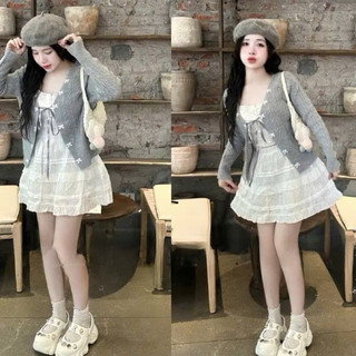 Áo KHoác Len Nơ CALIGAN Nhẹ Nhàng Tiểu Thư