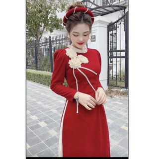 SET ÁO DÀI TẾT 3món đẹp xĩu chị em bỏ qua chỉ tiếc shop e còn mấy set sale luôn ạ