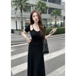 Đầm Tăm Trơn Mix Hai dây Dáng dài Maxi New