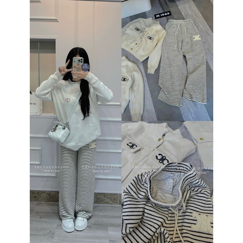 THUYDUONGZOO QUẦN CE.LI.NE SỌC KẺ ĐEN TRẮNG L1 Shopee Việt Nam