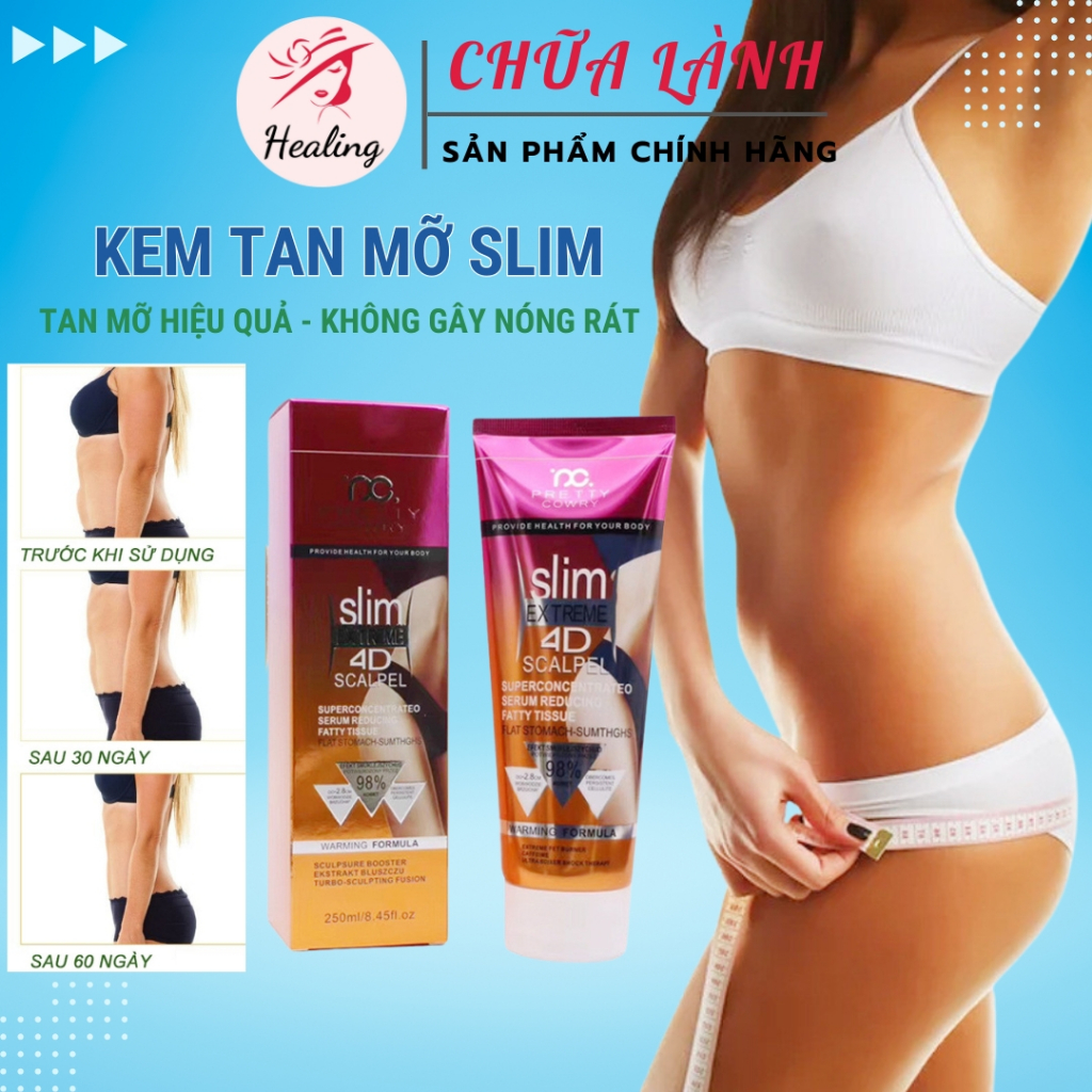 Kem tan mỡ SLIM 250ml giảm béo giảm mỡ bụng toàn thân nhanh chóng hiệu quả không gây nóng rát H06