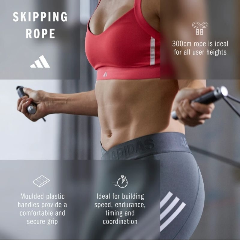 Dây Nhảy Tốc Độ Chính Hãng ADIDAS ADRP-11011 Performace Speed Rope - Dây Tháo Lắp Dễ Dàng Đem Theo