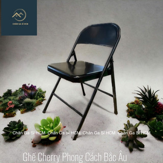 🧧XUẤT KHẨU🧧 Ghế Xếp Cherry Bắc Âu Gấp Gọn Cao Cấp, Ghế Ngồi Làm Việc, Cà Phê, Học Tập _ Chính Hãng