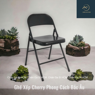 🧧XUẤT KHẨU🧧 Ghế Xếp Cherry Bắc Âu Gấp Gọn Cao Cấp, Ghế Ngồi Làm Việc, Cà Phê, Học Tập _ Chính Hãng