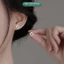 Khuyên tai bạc nữ TLEE cỏ bốn lá viền đính đá nữ tính TLEE JEWELRY B0527