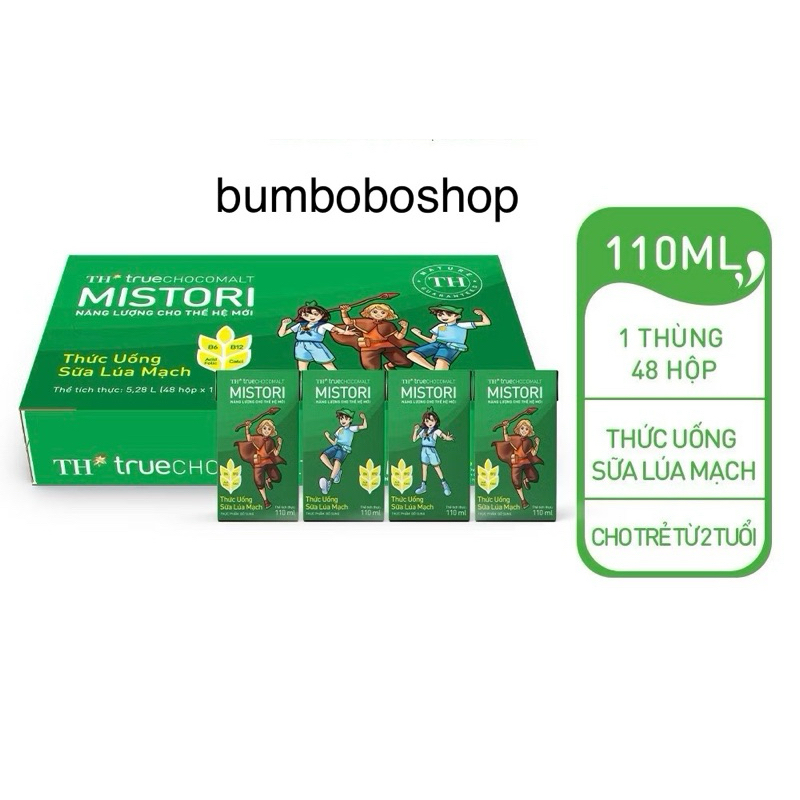 Thùng 48 hộp sữa lúa mạch CHOCOMALT MISTORI của TH (110ml/hộp) - date 6 ...