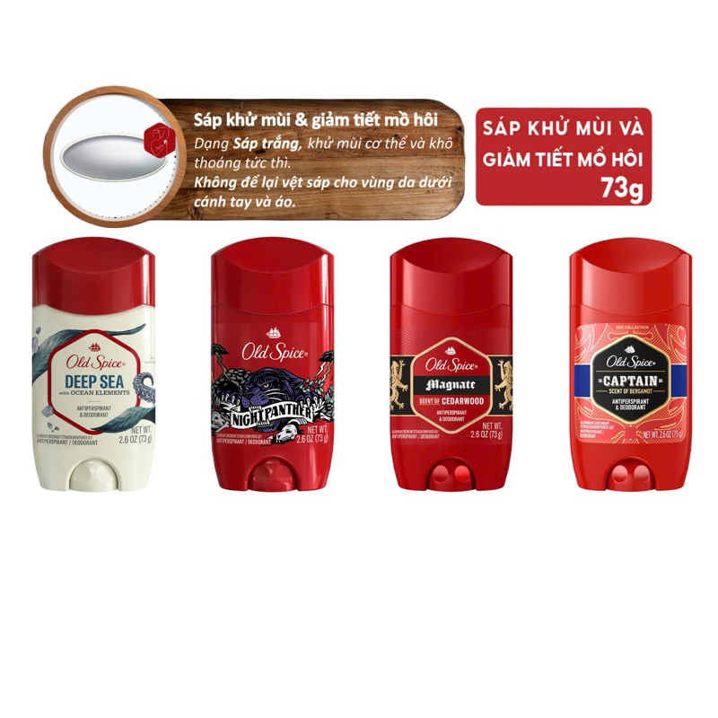 Ảnh Lăn Sáp khử mùi Old Spice nhiều mùi hương 73g / 85g ( Nhiều Mùi Hương) 2