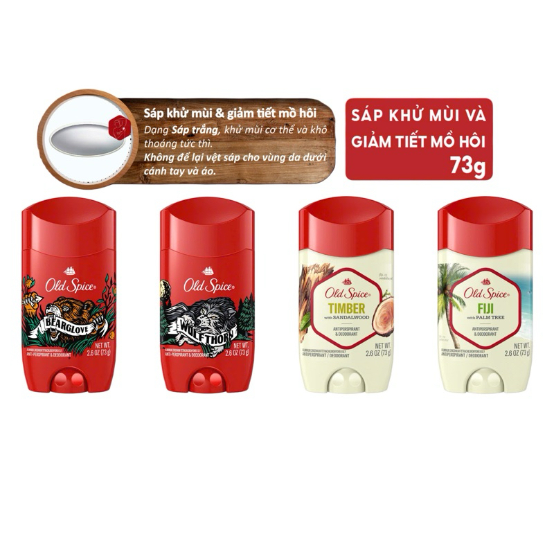 Ảnh Lăn Sáp khử mùi Old Spice nhiều mùi hương 73g / 85g ( Nhiều Mùi Hương) 3