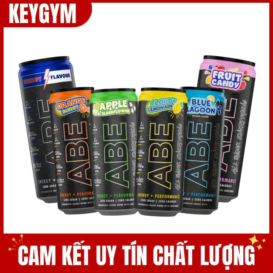 [MADI] Applied ABE Lon 330ml ENERGY + PERFORMANCE Nước Uống Tăng Lực, Tập Trung Tỉnh Táo - KEYGYM