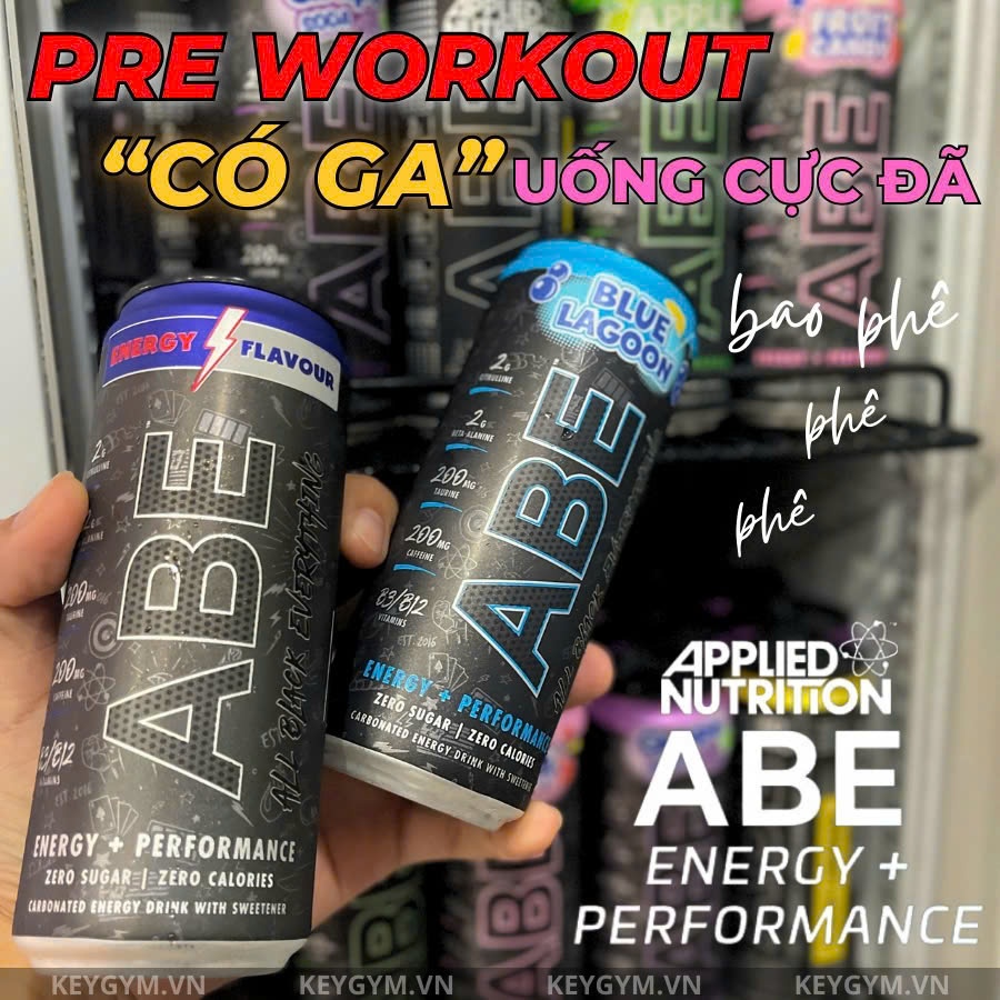 [MADI] Applied ABE Lon 330ml ENERGY + PERFORMANCE Nước Uống Tăng Lực, Tập Trung Tỉnh Táo - KEYGYM