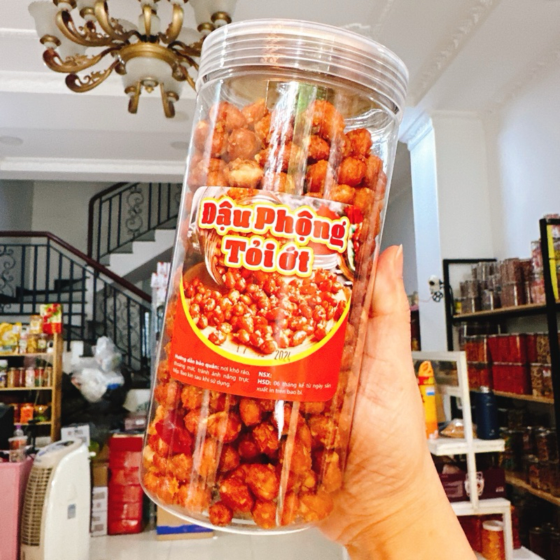 Đậu Phộng Tỏi Ớt Loại 1 ngon đặc biệt - hộp 450gr/1KG